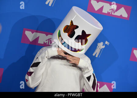 Marshmello assiste à la 2018 MTV Video Music Awards au Radio City Music Hall, le 20 août 2018 dans la ville de New York. Banque D'Images