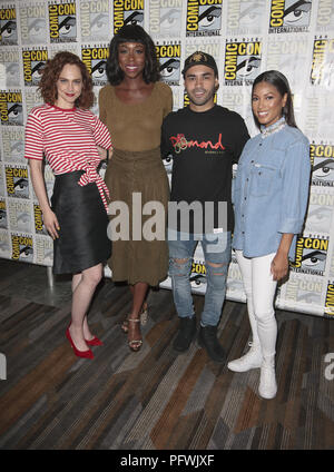 L 'Purger' photocall au San Diego Comic-Con 2018 International, United States comprend : Fiona Dourif, Amanda Warren, Gabriel, Chavarria et Lex Scott Où : San Diego, California, United States Quand : 22 Juillet 2018 Crédit : Tony Forte/WENN Banque D'Images