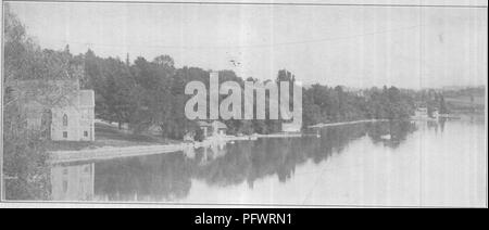 . The Finger Lakes de l'État de New York. . Le long de la rive du lac Skaneateles-moitié Français et moitié indienne, a été pris dans la tribu Seneca comme prisonnier de guerre. Elle a gagné le coeur du grand chef des Tsonnontouans, Montour, et elle devint sa femme. Elle était connue comme la reine Catherine. Son village de Catherinestown wai&gt ; anéantis par le général Sullivan's expedition en 1779. Lorsque réglé par des hommes blancs Montour ne s'appela d'abord la Havane. Le nom a été changé très récemment au présent titre. Une grande partie de la croissance précoce des Montour Falls était due à Charles Cook, qui a fondé le ''Les Peo- ple College," dit Banque D'Images