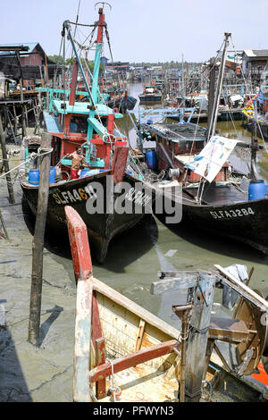 Sekinchan village de pêcheurs, la Malaisie péninsulaire. Banque D'Images