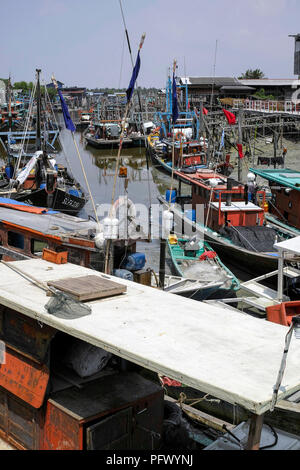 Sekinchan village de pêcheurs, la Malaisie péninsulaire. Banque D'Images