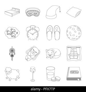 ,Accessoires,art,lit,chambre,chevet,bandeaux,livre,chat,horloge,collection,confort,cookies,compter,design,rêve dreamcatcher,contes,Marbre,verre,Accueil,icon,illustration,lampe,isolé,lait,logo,lune,nuit,verre,hors,contours,lapin,oreillers,détente,repos, repos,set,signer,dormir,dormir,chaussons,jouet,symbole vecteur,web,fenêtre vecteurs vecteur , Illustration de Vecteur