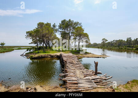 Lagune de Karavasta, Divjaka-Karavasta Qier Parc National, Fier, Albanie Banque D'Images