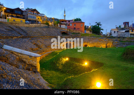 Amphithéâtre romain, Durres, Albanie, Durrës Banque D'Images