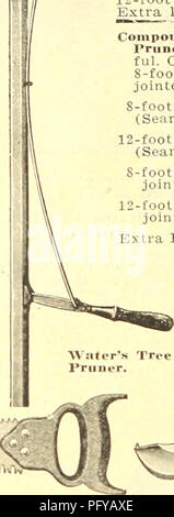 . Currie's Farm et le jardin de printemps annuel : 1921 46e année. Les catalogues de graines de fleurs, graines (plantes) ; Catalogues Catalogues ; Graines de légumes Horticulture pépinières (catalogues) ; plantes ornementales ; catalogues, matériel et fournitures de jardinage Catalogues. CURRIE BROTHERS COMPANY, Milwaukee, WIS. IIHODES SNICU'PRl COUPE DOUBLE le plus puissant fait pruner. Le seul sécateur fait qui coupe des deux côtés du membre et n'a pas briser l'écorce. 30 ou 36 pouces poignées. Prix $4.75. Cisailles à haie. Â ledge ShearsâWith encoche pour éviter de glisser lors de couper de grosses branches, de 81 cm x 3,00 $ ; 9 pouces 50 ; 10-i Banque D'Images