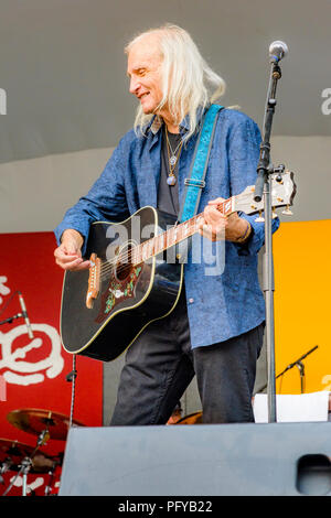 Jimmie Dale Gilmore effectue au Edmonton Folk Music Festival, Edmonton, Alberta, Canada. Banque D'Images