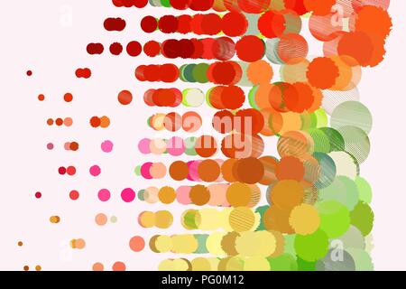 Les cercles artistiques ligne aléatoire malpropre motif abstrait. Vector illustration graphique. Illustration de Vecteur