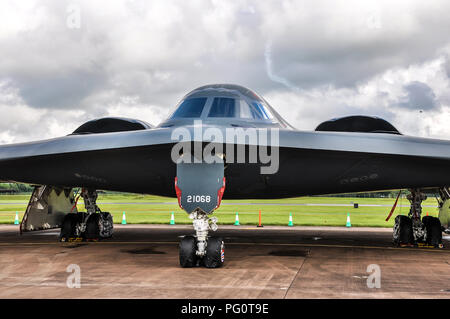 Northrop Grumman B-2 Spirit nommé Spirit of New York exposé au Royal International Air Tattoo riat RAF Fairford, Royaume-Uni Banque D'Images