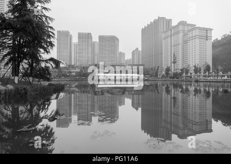 Ville de Guiyang. Guo Hua Yuan ville. C'est actuellement le plus grand projet de réaménagement urbain en Chine. Banque D'Images