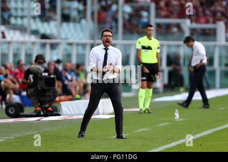 Eusebio Di Francesco, entraîneur-chef de l'AS Roma au cours de gestes , Torino Fc et l'AS Roma . Banque D'Images