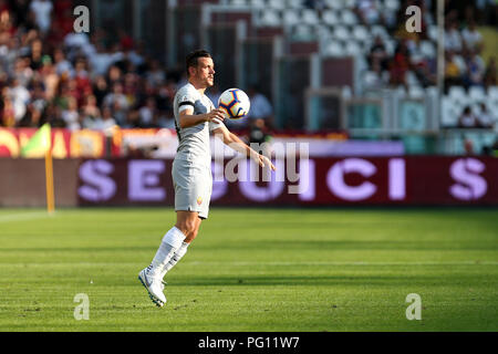 Alessandro Florenzi de As Roma en action au cours de la série d'un match de football entre Torino Fc et l'AS Roma . Banque D'Images
