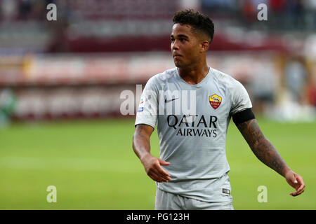 Justin Kluivert de que les Roms au cours de la serie d'un match de football entre Torino Fc et l'AS Roma . Banque D'Images