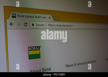 Boral Limited accueil du site Web Banque D'Images