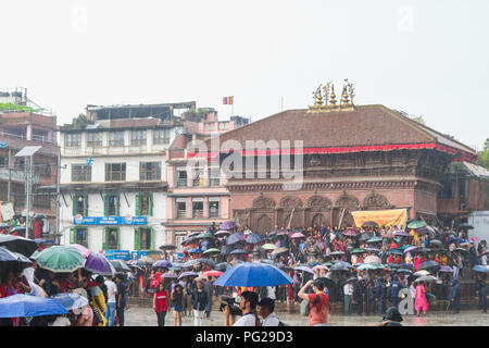 Katmandou au Népal, Jan 5,2017 : Indra Jatra est un important festival annuel au Népal, en particulier dans la capitale de Katmandou. "Indra" est le nom Banque D'Images