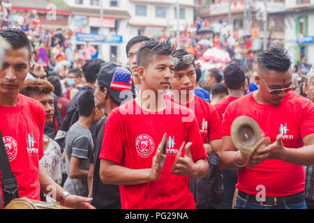 Katmandou au Népal, Jan 5,2017 : Indra Jatra est un important festival annuel au Népal, en particulier dans la capitale de Katmandou. "Indra" est le nom Banque D'Images