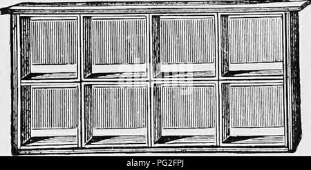 . Sur la ruche Langstroth et miel-bee. Les abeilles. 434 LA PRODUCTION DE MIEL. 725. Ces principes sont fondés sur l'diffloulties, qui doivent être surmontés dans la production de miel de peigne, comme suit : 1er. Inciter les abeilles à travailler dans de petits récipients ; 2d. Les obligeant à construire les rayons tout droit et même, sans renflement, de sorte que les sections peuvent être échangées sans bemg meurtri l'un contre l'autre, pris et mis en caisse pour le marché ; 3. Keepmg la reine dans l'appartement de la couvée, et pré- soit son d'élever dans les sections ; 4e. La prévention de l'essaimage autant que possible ; SIH. Organiser les sections Banque D'Images