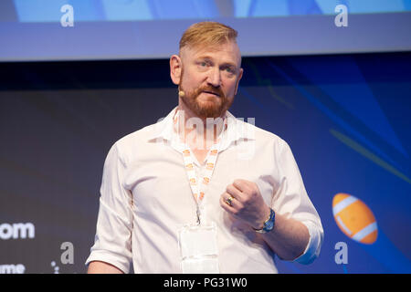 Cologne, Allemagne. Août 21, 2018. Pete SAMUEL, PDG Supermassive Games, ouverture de la gamescom de Cologne sur 21.08.2018, l'utilisation de crédit dans le monde entier | : dpa/Alamy Live News Banque D'Images