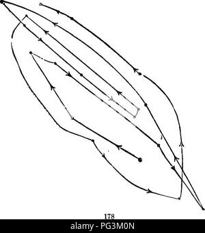 . Botanique physiologique ; I. Lignes de l'histologie d'phaenogamous les plantes. II. Physiologie végétale. Physiologie végétale ; anatomie végétale. 402 mouvements. Un filament de verre très mince, a fait bj' faisant ressortir un mince tube de verre jusqu'à ce qu'il n'est pas plus gros qu'un cheveu, est d'être afHxed à l'extrémité de la racine, tige, feuille ou sous observation ; cela est facile de le faire au moyen d'un vernis à séchage rapide, par exemple de la gomme laque dissoute dans l'alcool. Afin de marquer le chemin fait par le filament, il est préférable de ciment jusqu'à la pointe de la mince cheveux de verre une minute même cordon de joint noir-wax, "derrière lequel Banque D'Images