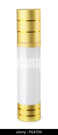 Flacon de parfum vide fermé isolated on white Banque D'Images