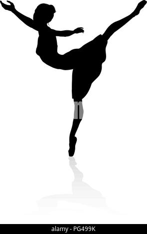 Silhouette Ballerine Illustration de Vecteur