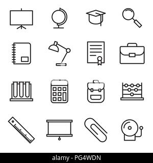 L'éducation, les icon set convient pour info, sites web graphiques et des supports d'impression et d'interfaces. Vecteur Ligne d'icônes. Illustration de Vecteur