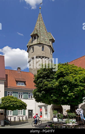 Gruener Turm (tour verte), Ravensburg, Bade-Wurtemberg, Allemagne Banque D'Images