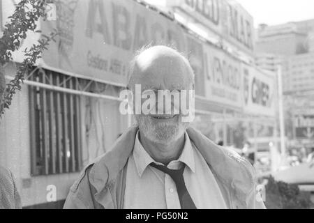 L'écrivain américain Lawrence Ferlinghetti sur Capri en 1990. Banque D'Images
