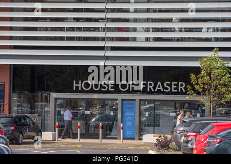 Stock photo datée du 21 août 2018 présente le House of Fraser department store à Rushden,Northants.L'entreprise a été récemment repris par Mike Ashley. Banque D'Images