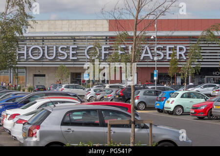 Stock photo datée du 21 août 2018 présente le House of Fraser department store à Rushden,Northants.L'entreprise a été récemment repris par Mike Ashley. Banque D'Images