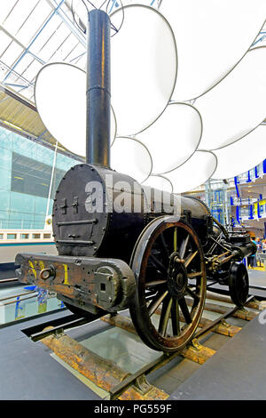 Discovery Museum Newcastle George Stephensons Rocket le moteur no 1 Banque D'Images