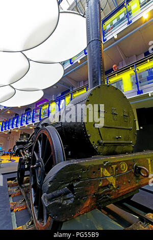 Discovery Museum Newcastle George Stephensons Rocket le moteur no 1 Banque D'Images