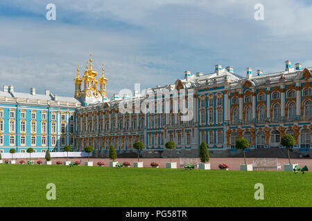 ST.Petersburg, Russie - le 19 août 2017 : Catherine Palace - la résidence d'été des tsars russes. Tsarskoye Selo, Russie Banque D'Images