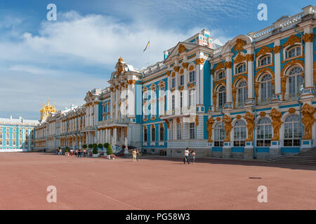 ST.Petersburg, Russie - le 19 août 2017 : Catherine Palace - la résidence d'été des tsars russes. Tsarskoye Selo, Russie Banque D'Images