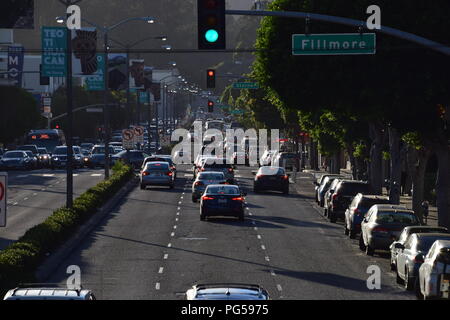 Fillmore Street sign, Lombard Street, San Francisco Banque D'Images