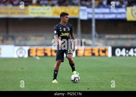 Paulo Dybala de la Juventus en action au cours de la série d'un match de football entre l'Ac Chievo Vérone et la Juventus. Banque D'Images