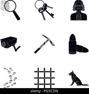 Des barbelés,Black,puce,cage,ensemble,cell,collection,cour,crime,niches,empreintes digitales l'empreinte footprint,pistolet,hammer,menottes,icône,,illustration,images,prison,isolé,touches,juge,logo,couteau,loupe,mask,le meurtre,object,choisir,,prison prisonnier prisonniers,,punch,corporels,scale,set,signer,Surveillance,voleurs,voleur,symbole vecteur,web,bois,fil vecteurs vecteur , Illustration de Vecteur