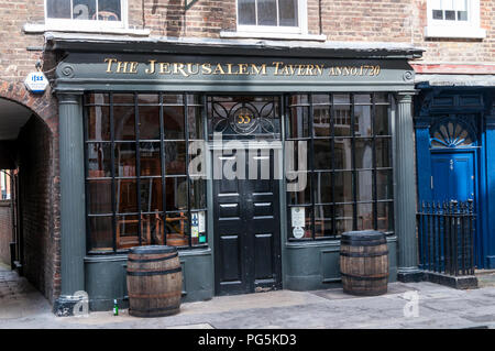 La dix-huitième siècle Jérusalem Tavern à Clerkenwell. Banque D'Images