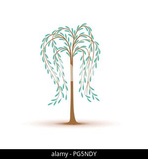 Décoration d'arbres de bouleau sur fond blanc Illustration de Vecteur