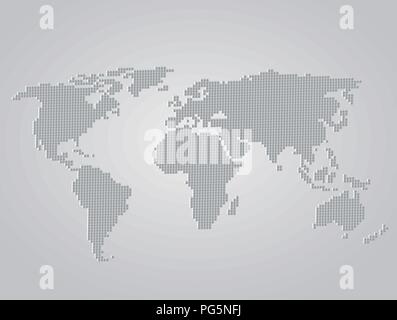 World Map 3d carré plié vector illustration Illustration de Vecteur