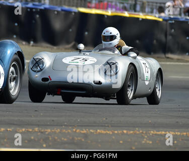 Manfred Freisinger, Porsche 550A, Plateau 3, Grid 3, Le Mans Classic 2018, juillet 2018, Le Mans, France, circuit, Classic, Classic, Classic cars Banque D'Images