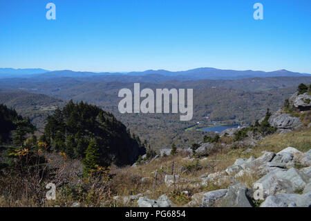 Grande vue depuis la Grandfather Mountain Banque D'Images