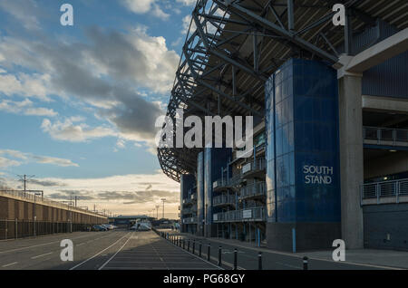 Le stade de Murrayfield est l'accueil de l'équipe nationale de rugby Ecosse dans l'ouest de Edimbourg, Ecosse, Royaume-Uni Banque D'Images