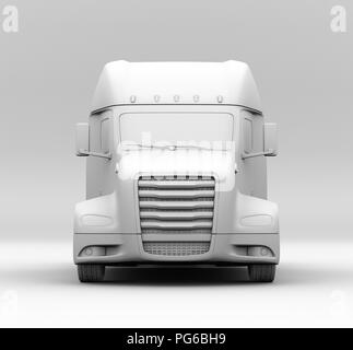 Le rendu d'argile de camion américain à pile à combustible. Le rendu 3D image. Banque D'Images