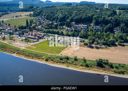 Vue depuis le sommet de l'Elbe Banque D'Images