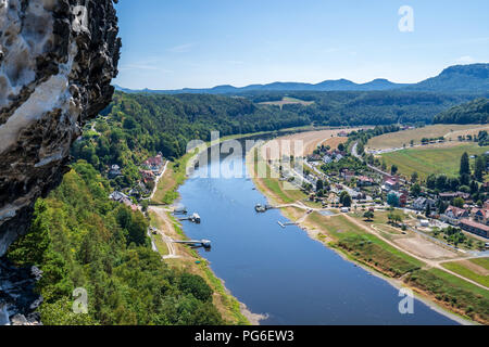 Vue depuis le sommet de l'Elbe Banque D'Images