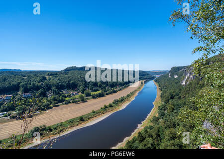 Vue depuis le sommet de l'Elbe Banque D'Images