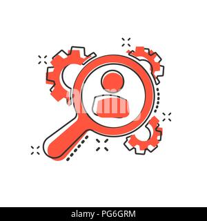 Vector cartoon les ressources humaines, le recrutement, la gestion des RH dans l'icône de style bande dessinée. Accord concept illustration pictogramme. Business Communication splas Illustration de Vecteur