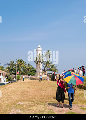 Vue verticale du phare à Galle, au Sri Lanka. Banque D'Images