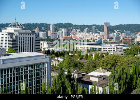 Toits de centre-ville de Portland, Oregon, USA Banque D'Images