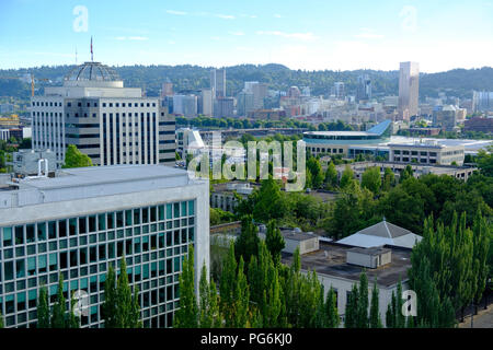 Toits de centre-ville de Portland, Oregon, USA Banque D'Images